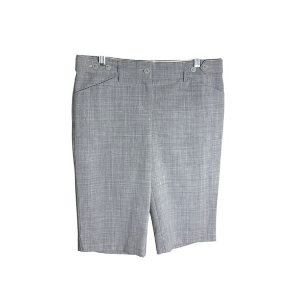 Express Editor Trouser Shorts Light Gray Dressy Workwear Sz 2 Low Rise - Picture 1 of 3